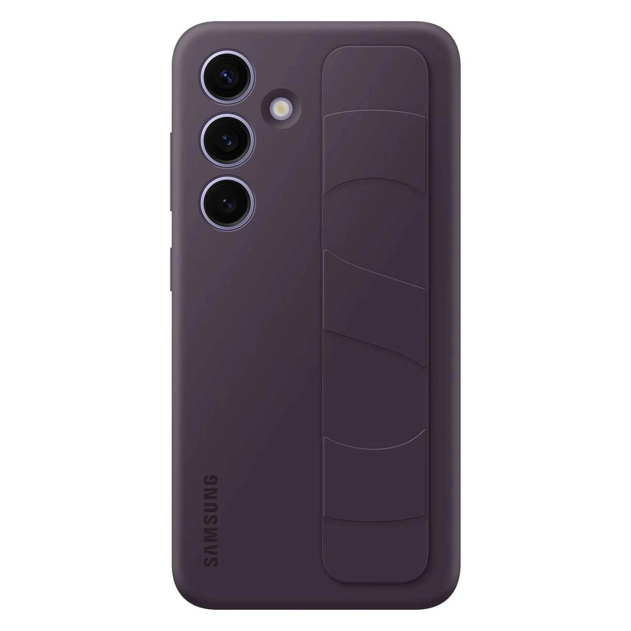 Samsung Standing Grip - Samsung Galaxy S24 Θήκη Σιλικόνης με Finger Holder / Stand - Dark Violet - EF-GS921CEEGWW