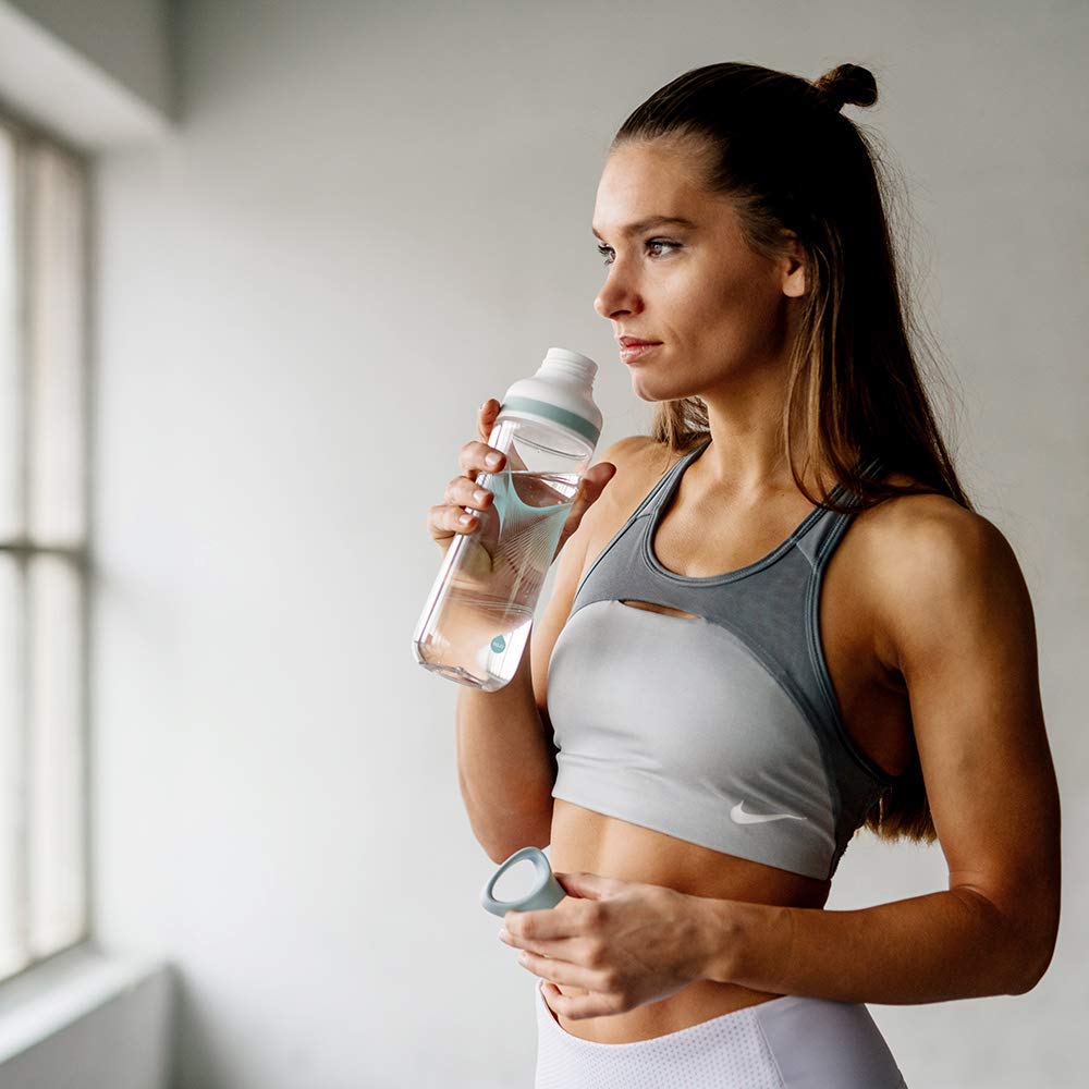 Equa Flow Wave 2in1 Πλαστικό Μπουκάλι Νερού BPA Free - 800ml - Blue / Διάφανο