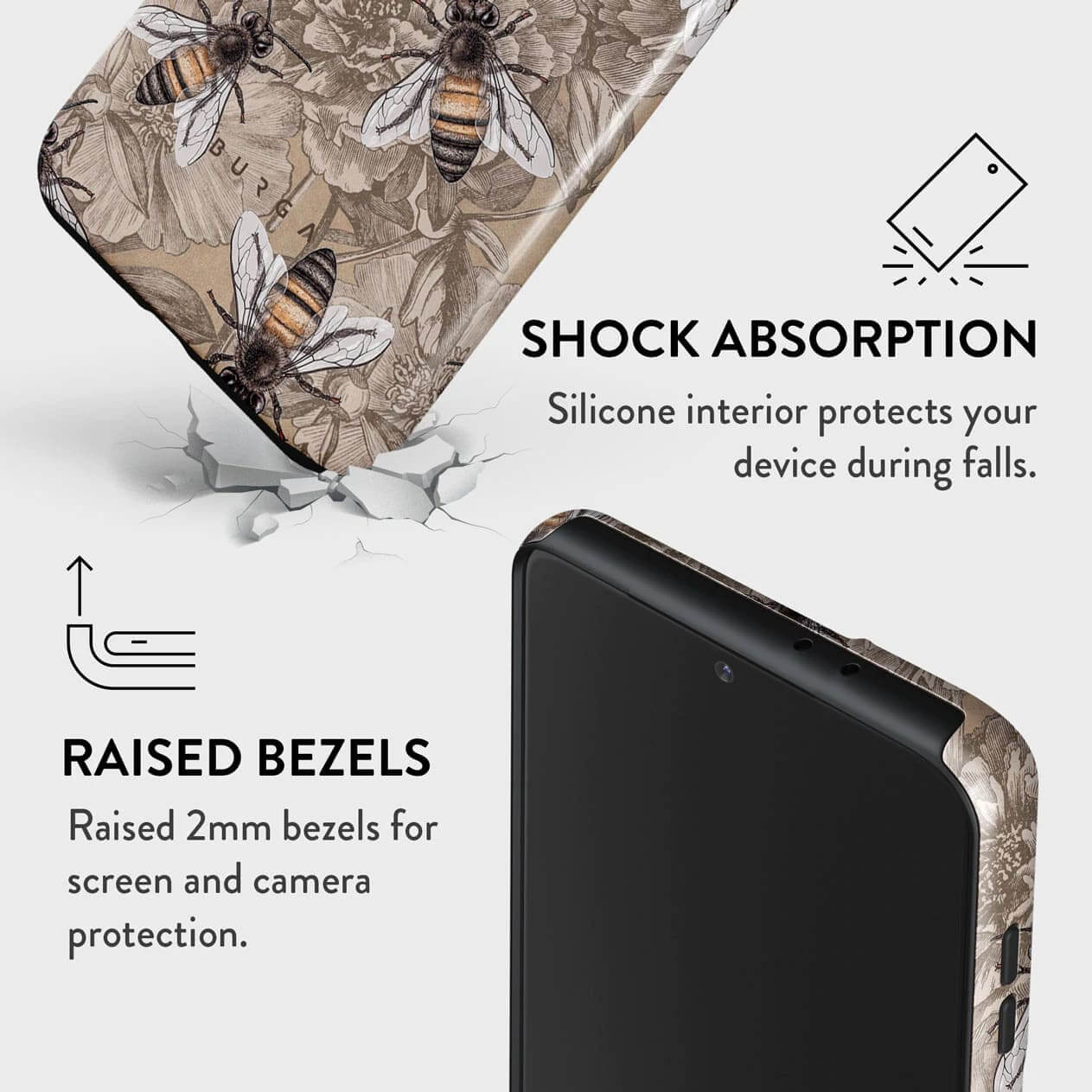 Burga Samsung Galaxy S22 Plus Fashion Tough Σκληρή Θήκη - Honey Bee