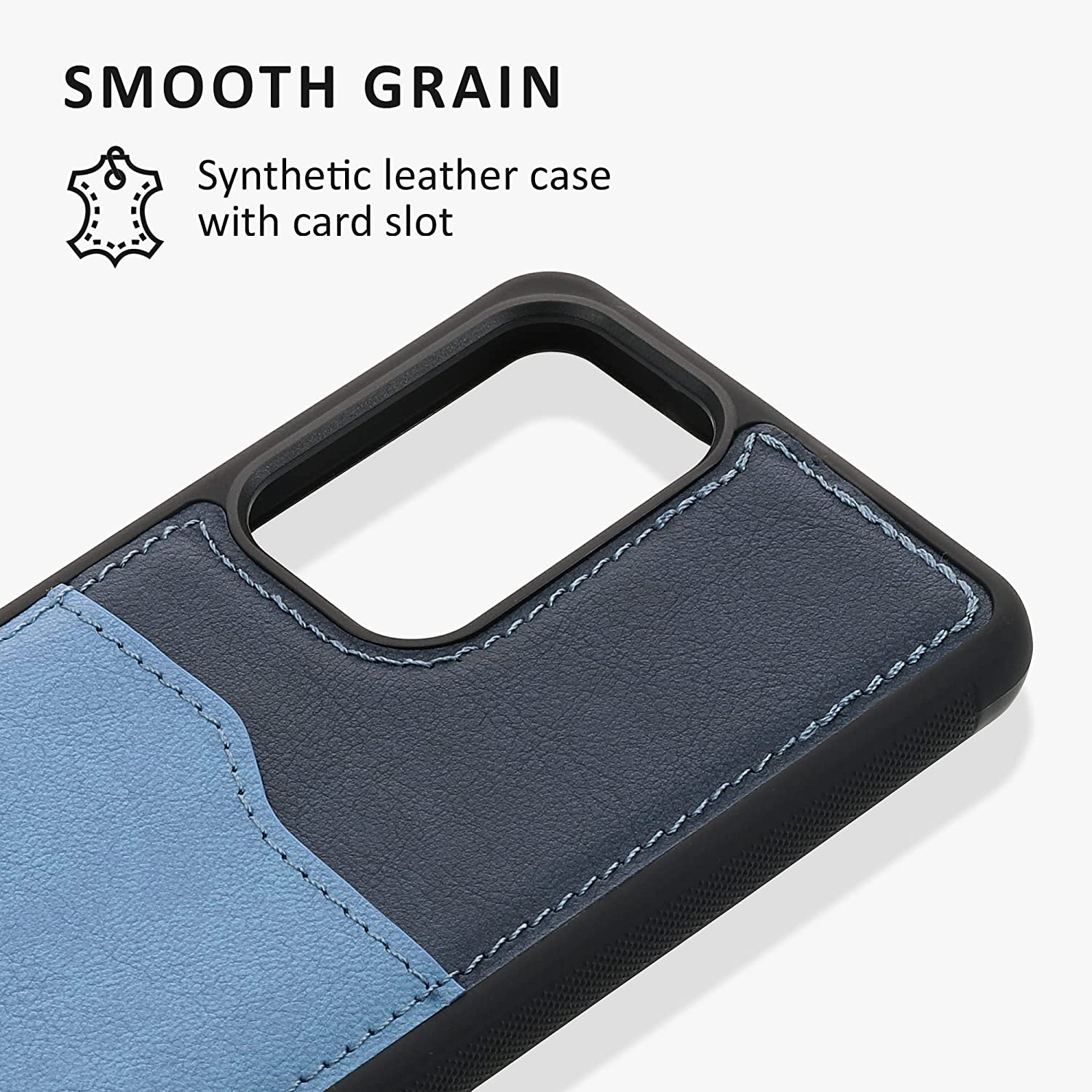 Kalibri Samsung Galaxy A53 5G Θήκη από Συνθετικό Δέρμα με Υποδοχή για Κάρτα - Dark Blue / Light Blue - 59489.17