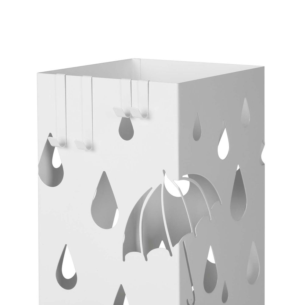 Songmics Μεταλλική Ομπρελοθήκη με 4 Γάντζους - Design Umbrella - 15.5 x 15.5 x 49 cm - 15.5 x 15.5 x 49 cm - White - LUC49W
