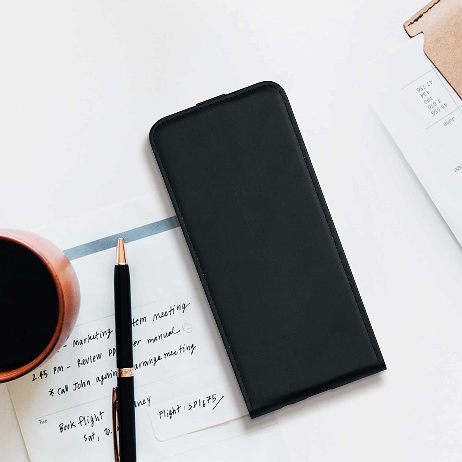 KW Samsung Galaxy A03s Θήκη Δερματίνη Flip - Black - 56520.01