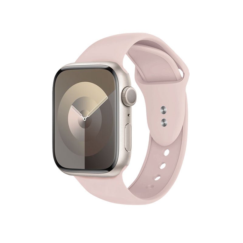 Crong Λουράκι Apple Watch 2/3/4/5/6/7/8/9/10/11 - SE (1/2/3) - 38/40/41/42mm Σιλικόνης - Liquid Strap - Sand Pink