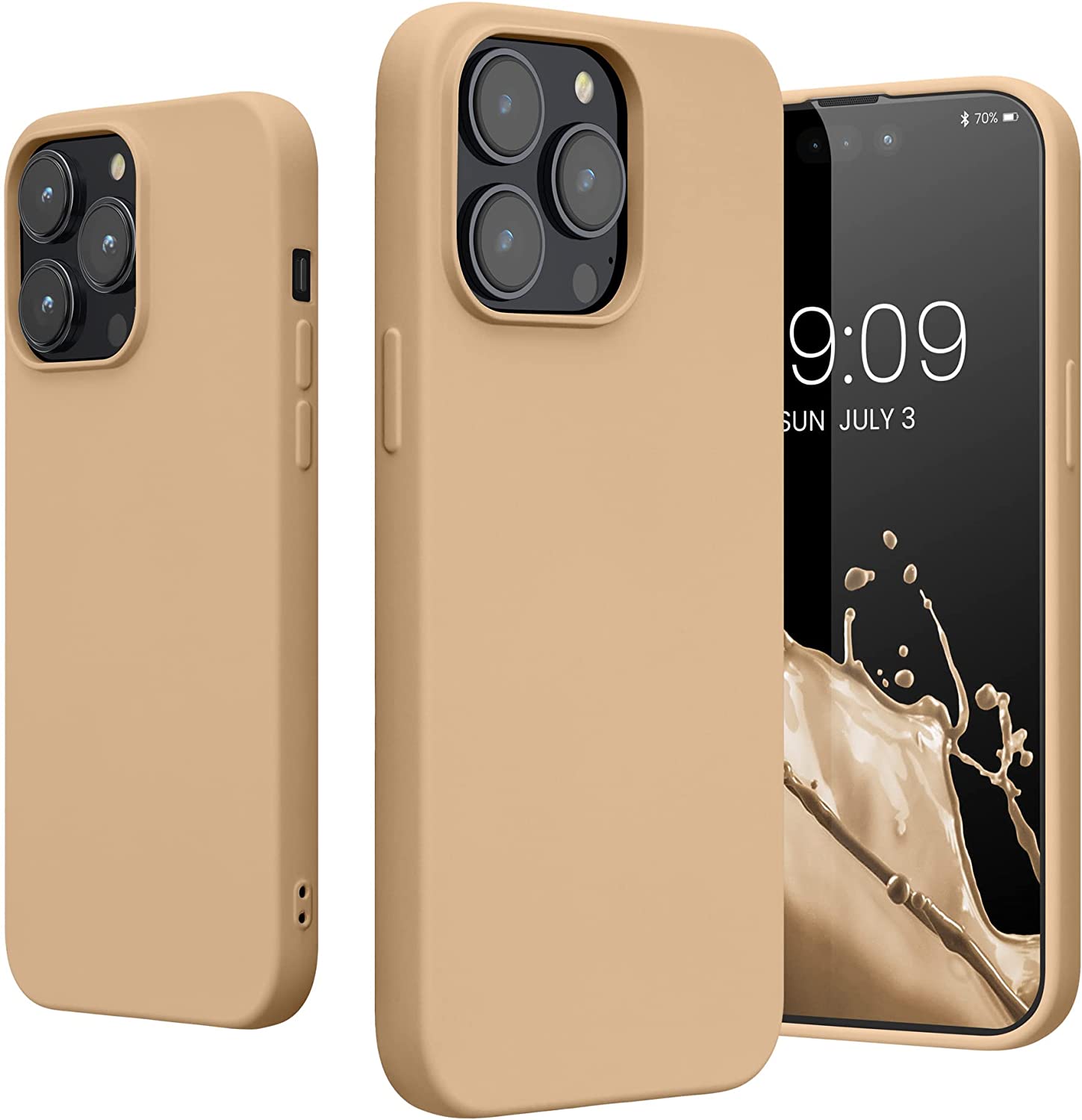 KW iPhone 14 Pro Max Θήκη Σιλικόνης Rubberized TPU - Mother Of Pearl - 59082.154