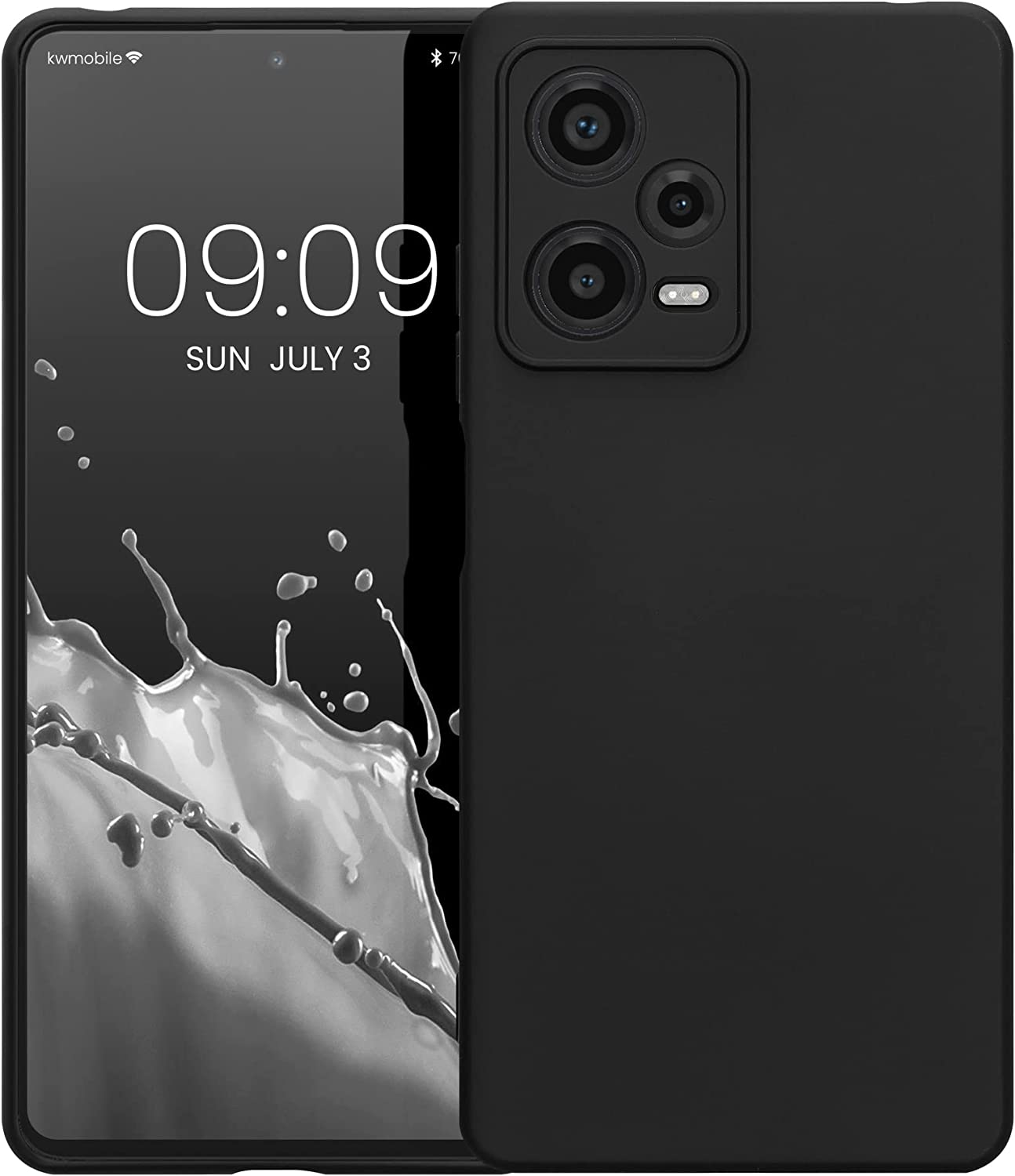 KW Xiaomi Redmi Note 12 Pro Θήκη Σιλικόνης Rubberized TPU - Black - 60733.01