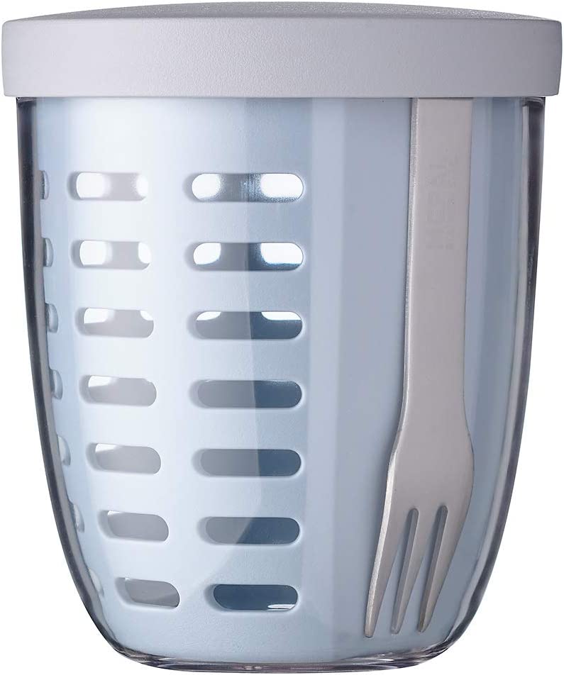 Mepal Fruit and Veggie Pot Ellipse - Δοχείο για Φρούτα και Λαχανικά - BPA Free - 600ml - Nordic Blue