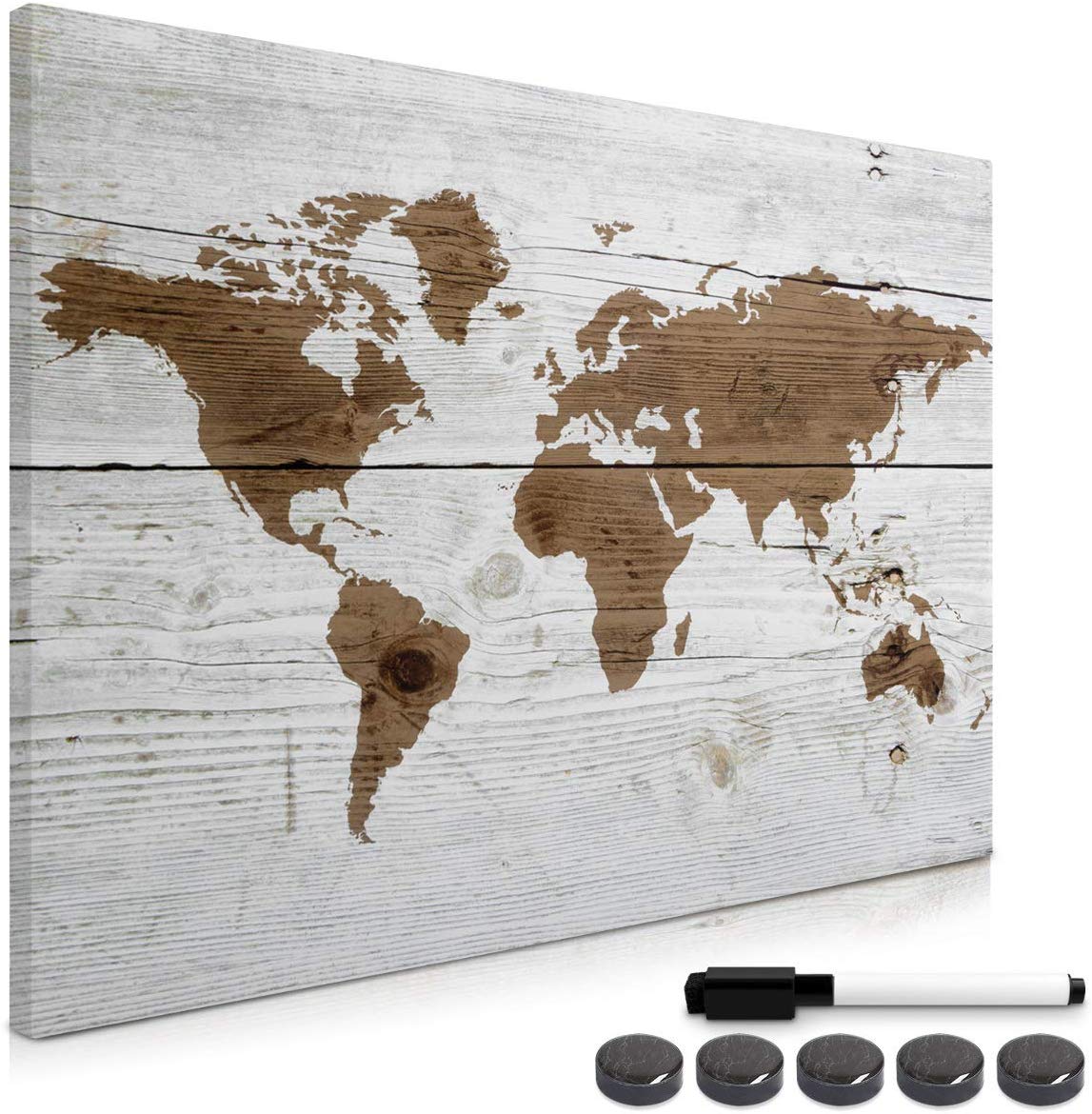 Navaris Μαγνητικός Πίνακας - 90 x 60cm - Design World Map - 49997.02