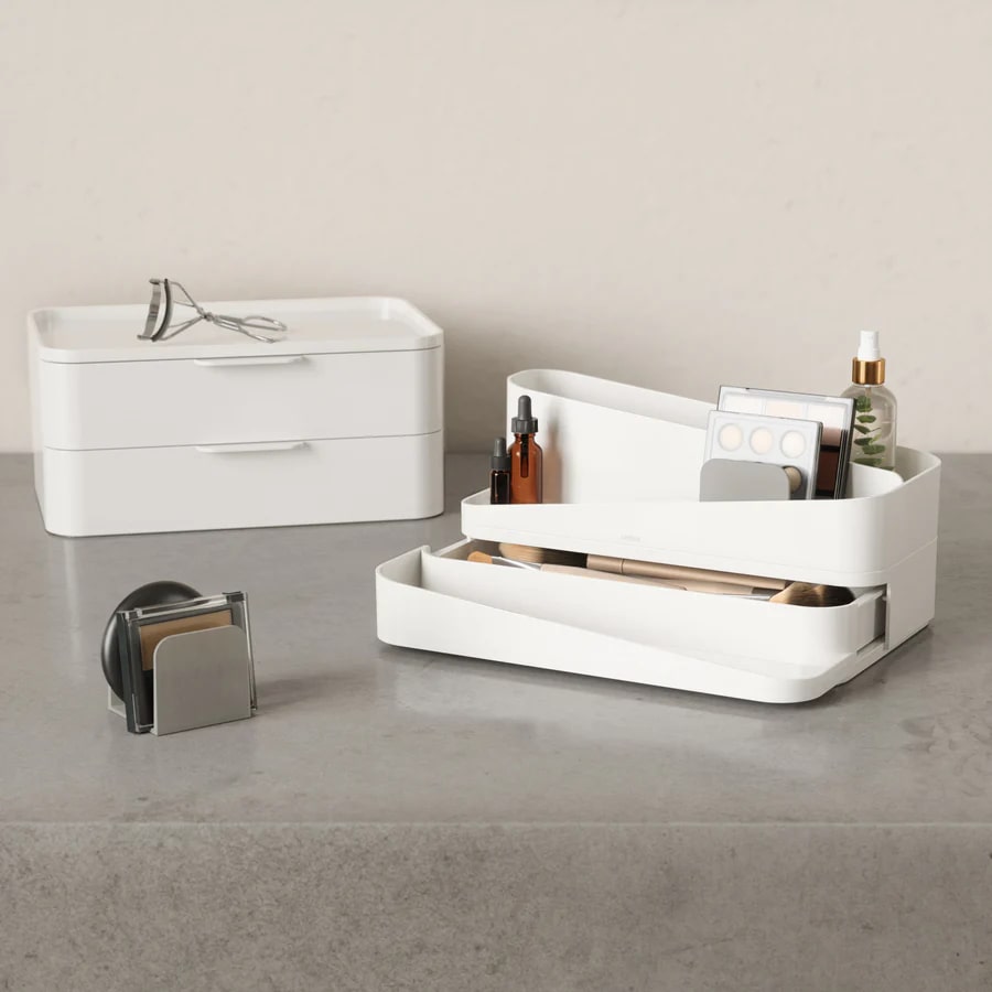 Umbra Glam Large Organizer Βάση Οργάνωσης Καλλυντικών - White / Grey