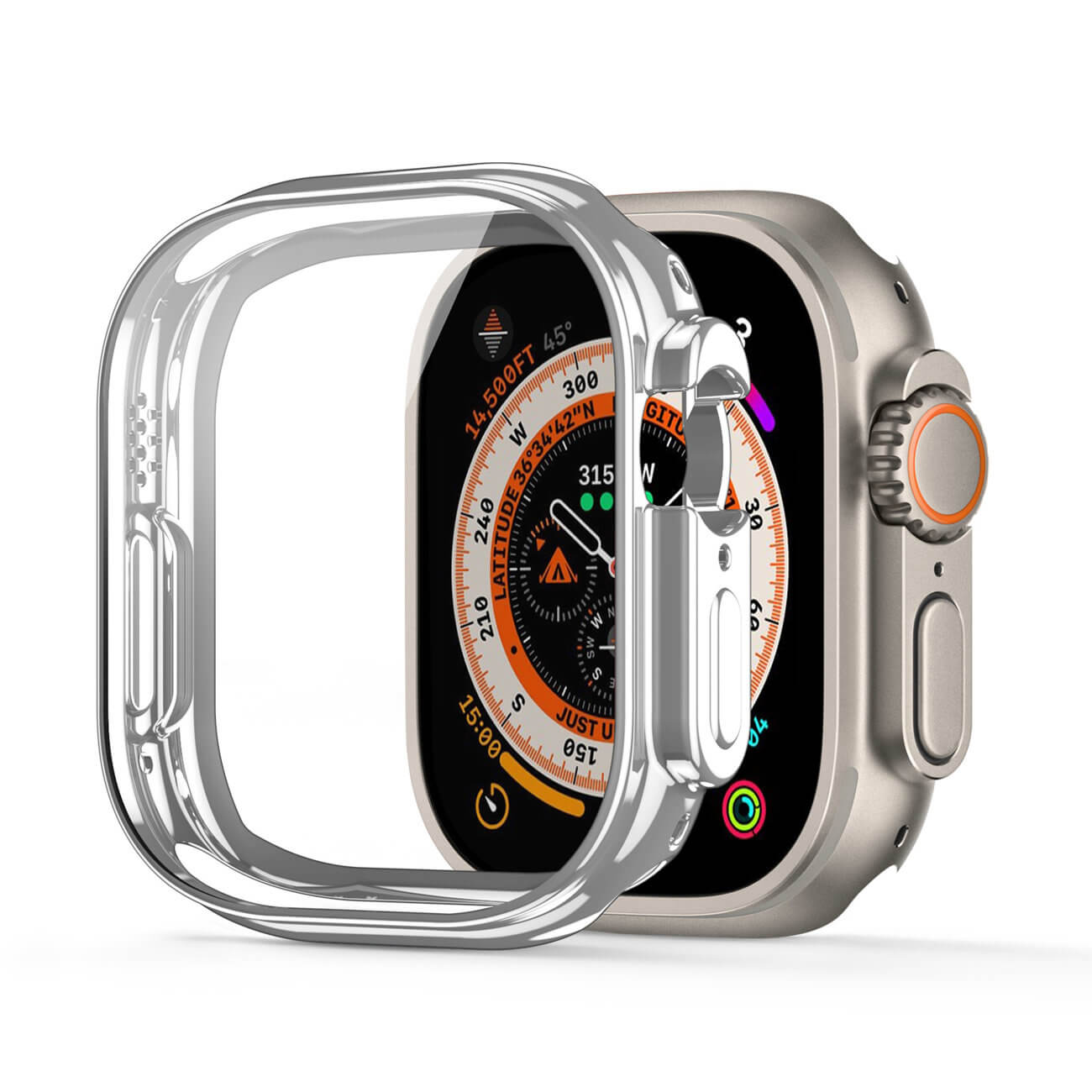 Dux Ducis Θήκη Apple Watch Ultra (1/2/3) - 49mm Samo Case Σιλικόνης - Silver