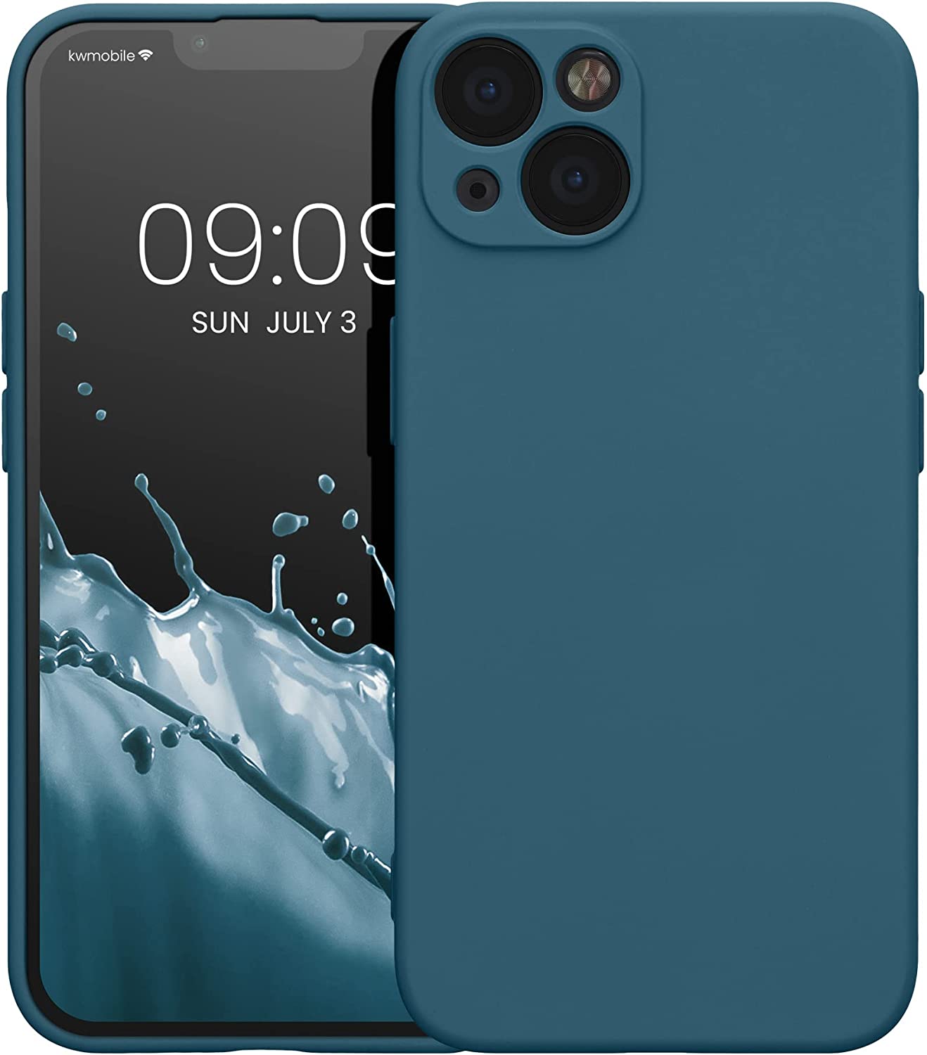 KW iPhone 13 Θήκη Σιλικόνης Rubberized TPU - Petrol Matte - 58954.57