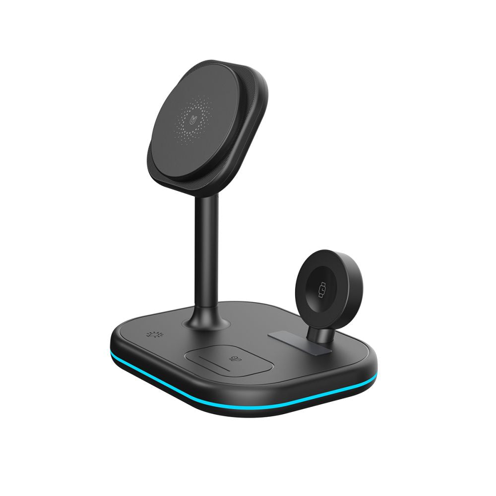 Tech - Protect QI15W - A27 3in1 Ασύρματος Μαγνητικός Φορτιστής MagSafe - Black