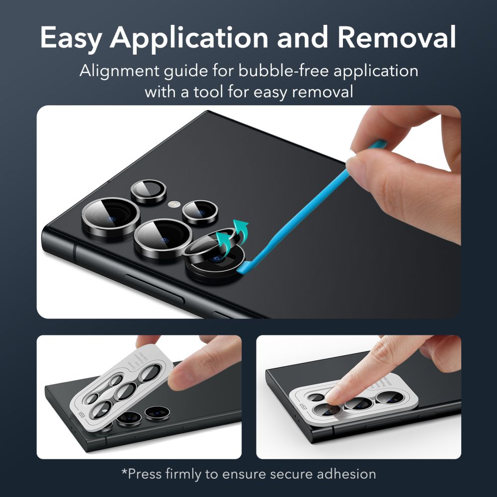 ESR Samsung Galaxy S24 Ultra Armorite Camera Lens 9H Αντιχαρακτικό Γυαλί για την Κάμερα - Black