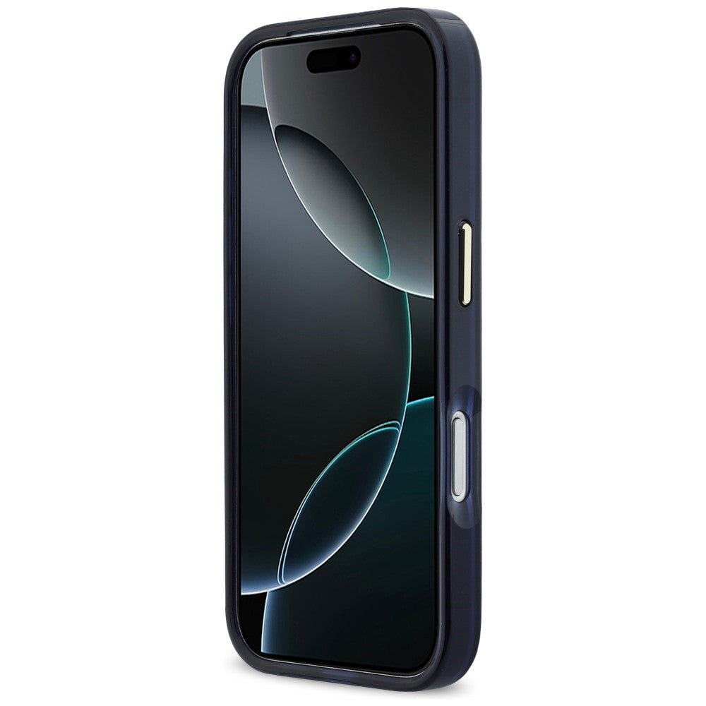 Karl Lagerfeld iPhone 17 Pro Max - Σκληρή Θήκη με Πλαίσιο Σιλικόνης - IML Choupettes Karl Script Logo MagSafe - Blue