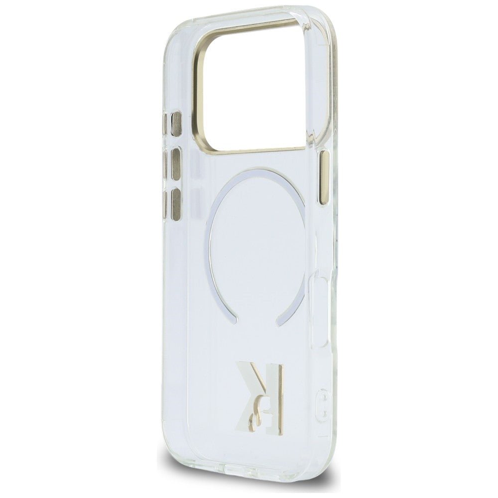 Karl Lagerfeld iPhone 17 Pro Max - Σκληρή Θήκη με Πλαίσιο Σιλικόνης - IML K Head Logo MagSafe - Clear