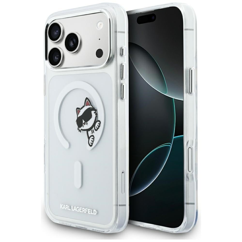 Karl Lagerfeld iPhone 17 Pro Max - Σκληρή Θήκη με Πλαίσιο Σιλικόνης - IML Peekaboo MagSafe - Διάφανη