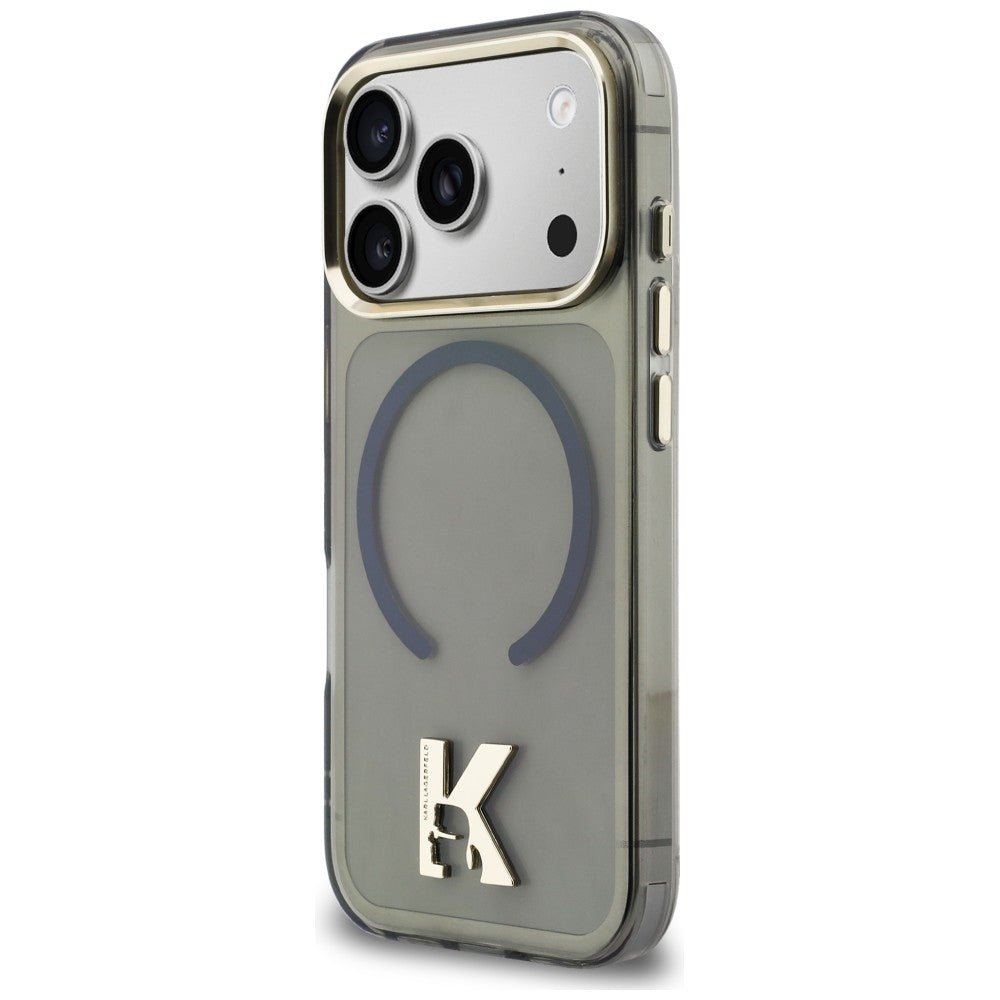 Karl Lagerfeld iPhone 17 Pro - Σκληρή Θήκη με Πλαίσιο Σιλικόνης - IML K Head Logo MagSafe - Black