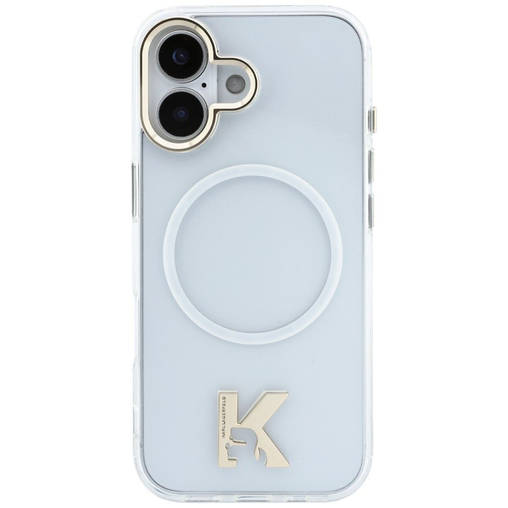 Karl Lagerfeld iPhone 17 - Σκληρή Θήκη με Πλαίσιο Σιλικόνης - IML K Head Logo MagSafe - Clear