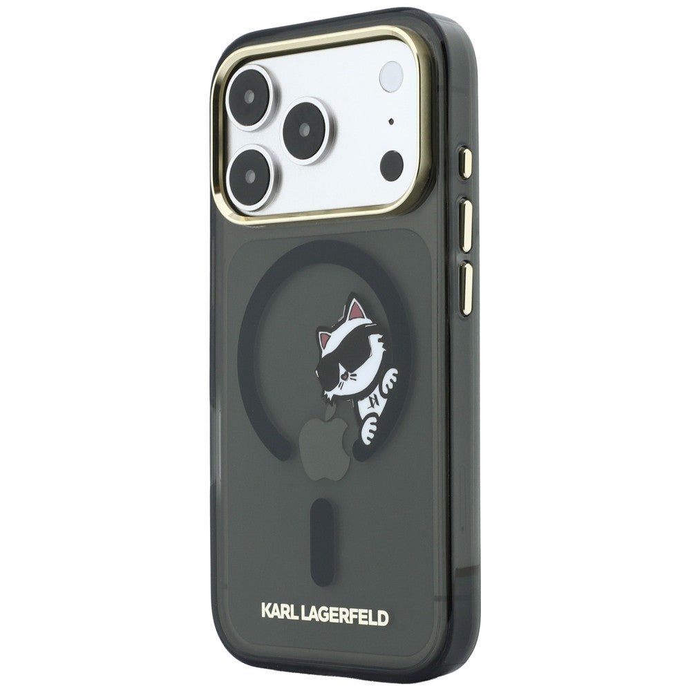 Karl Lagerfeld iPhone 18 Pro Max / iPhone 17 Pro Max - Σκληρή Θήκη με Πλαίσιο Σιλικόνης και MagSafe - Peekaboo Logo - Black