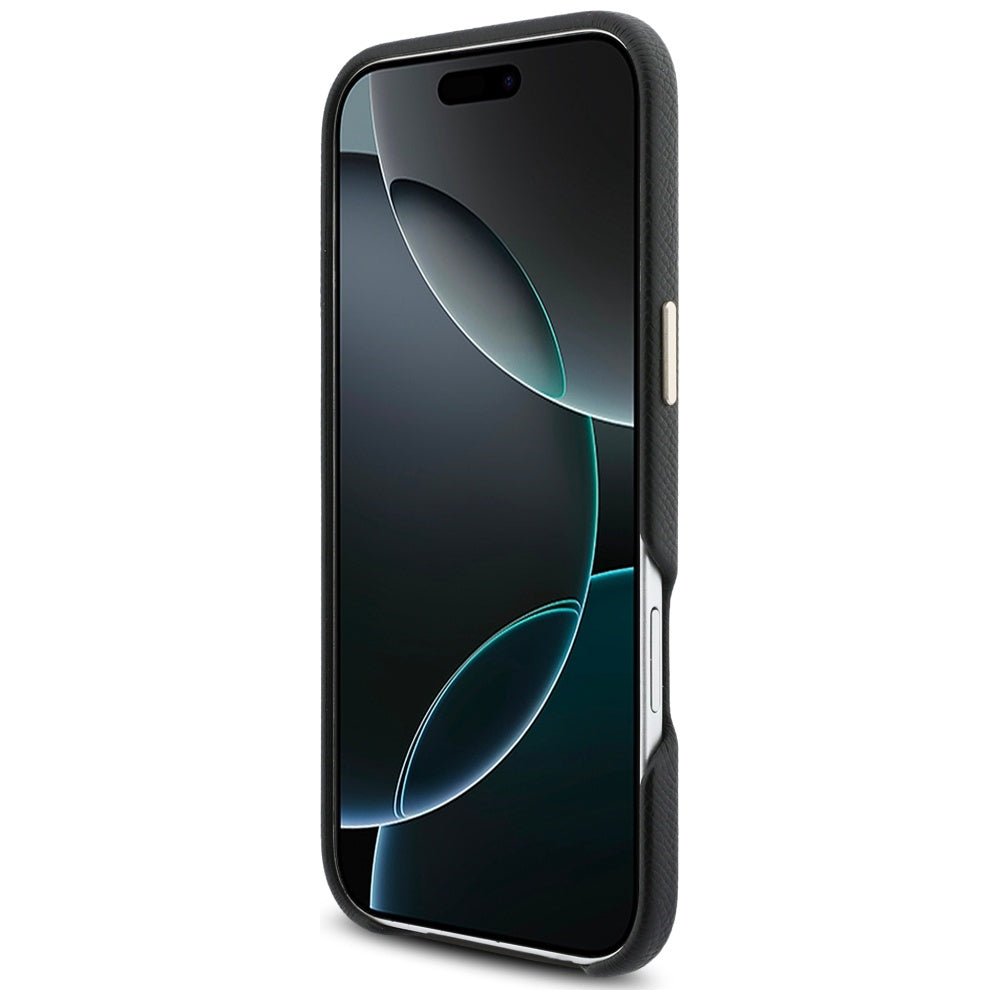 Karl Lagerfeld iPhone Air - Σκληρή Θήκη με Επένδυση Οικολογικού Δέρματος και MagSafe - Karl Head Logo - Black