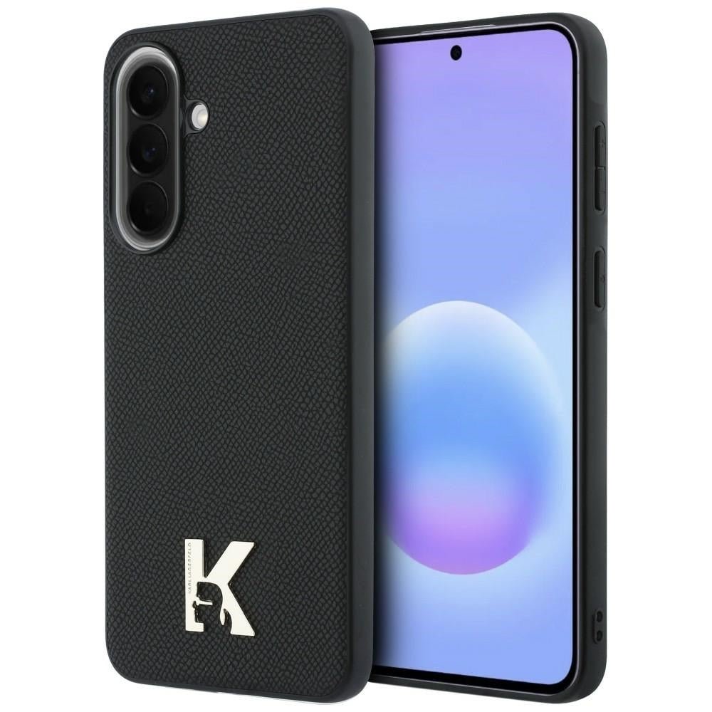 Karl Lagerfeld Samsung Galaxy A37 5G - Σκληρή Θήκη με Επένδυση Οικολογικού Δέρματος και MagSafe - Karl Head Logo - Black