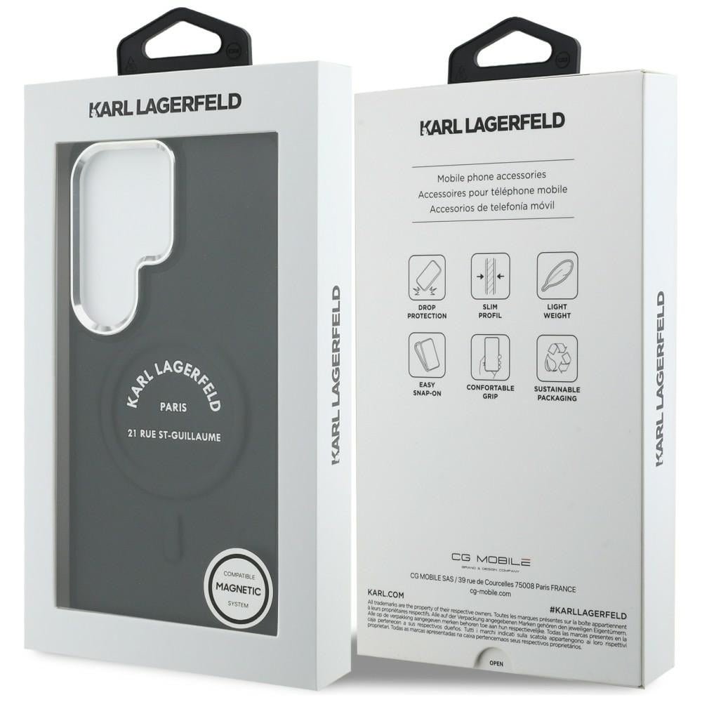Karl Lagerfeld Samsung Galaxy S26 Ultra - Σκληρή Θήκη με Επένδυση Οικολογικού Δέρματος και MagSafe - Karl Embossed RSG - Black