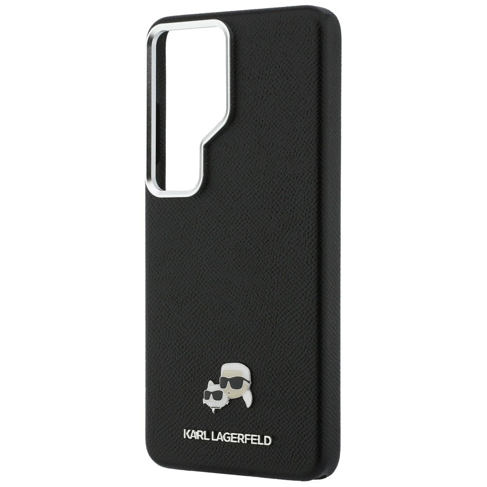 Karl Lagerfeld Samsung Galaxy S26 Ultra - Σκληρή Θήκη με Επένδυση Συνθετικού Δέρματος και MagSafe - Saffiano KC Metal Logo - Black