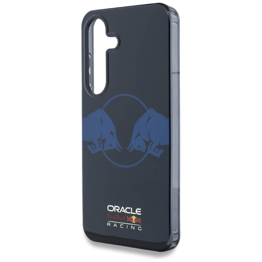 Red Bull Samsung Galaxy S25 - Two Bulls Logo - MagSafe Σκληρή Θήκη με Πλαίσιο Σιλικόνης - Navy - RBHMS25S24HIDBV