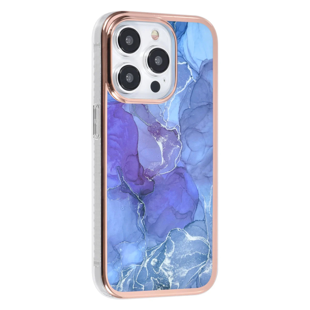 Tuniq iPhone 15 Pro - Σκληρή Θήκη με Πλαίσιο Σιλικόνης - Σχέδιο Μάρμαρο - Μοβ