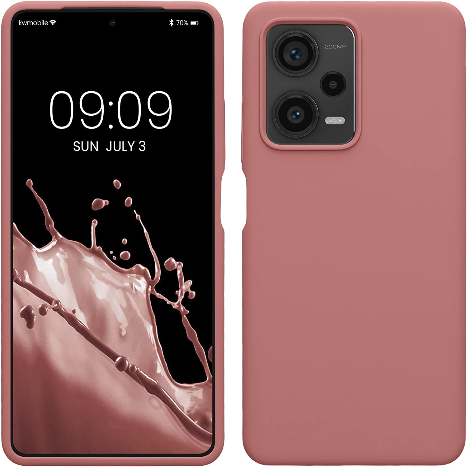 KW Xiaomi Redmi Note 12 Pro+ Θήκη Σιλικόνης Rubberized TPU - Winter Rose - 60691.193