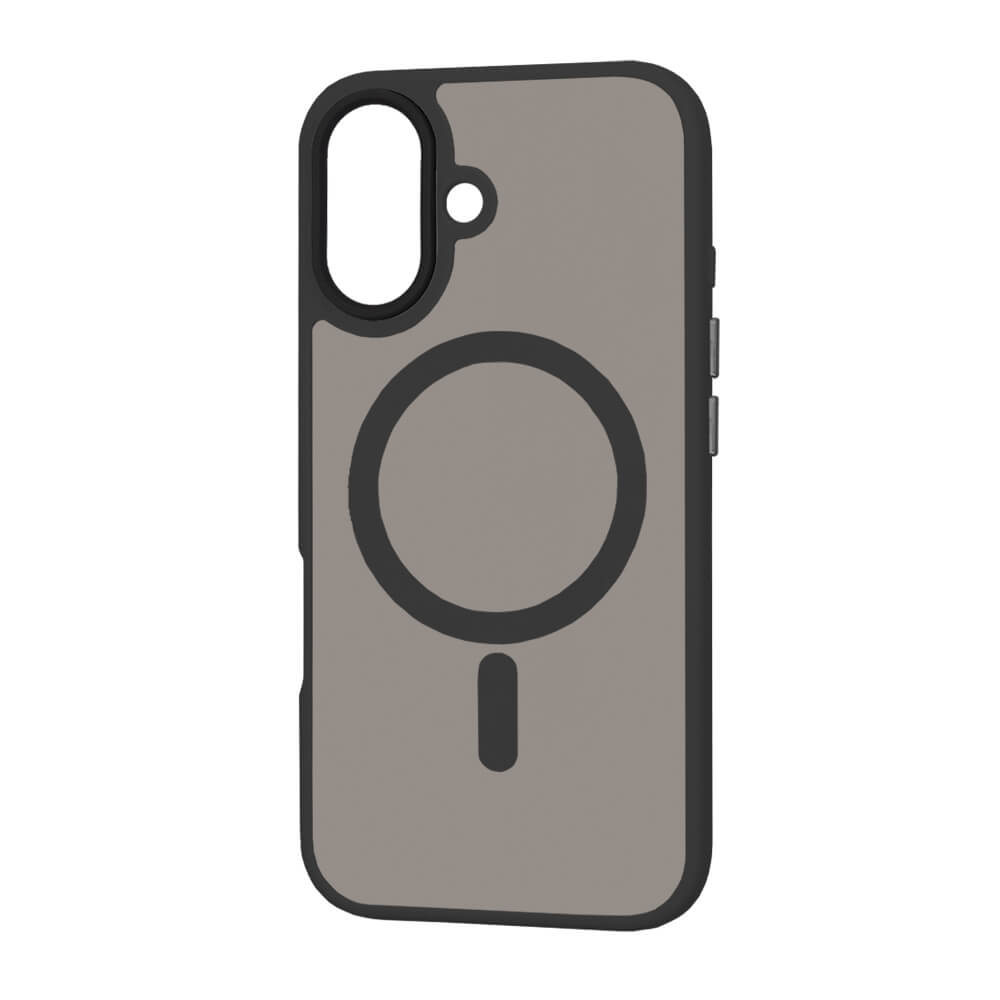 Techsuit iPhone 16 - HaloFrost Series MagSafe - Σκληρή Θήκη με Πλαίσιο Σιλικόνης - Black