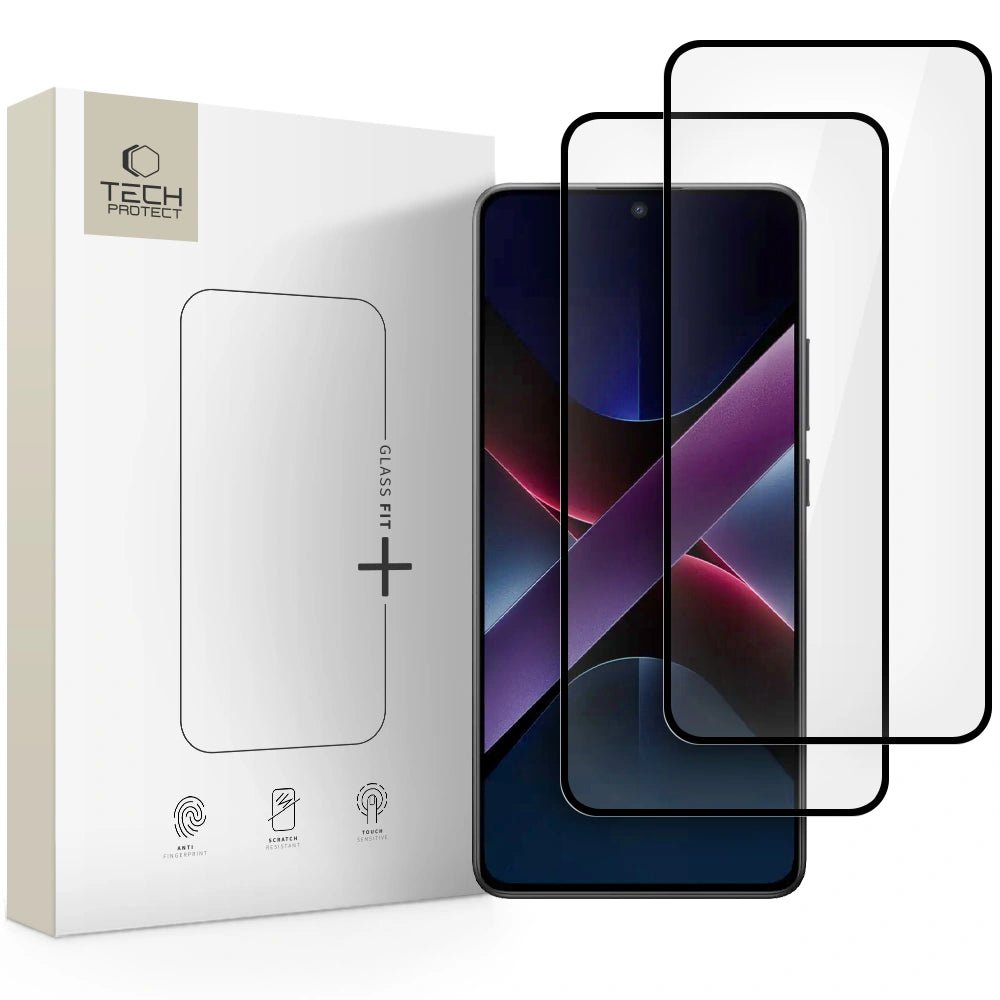 Tech - Protect Xiaomi Poco X7 Pro 5G - Glass Fit+ 9H 0.3mm Tempered Glass Αντιχαρακτικό Γυαλί Οθόνης - 2 Τεμάχια - Διάφανα