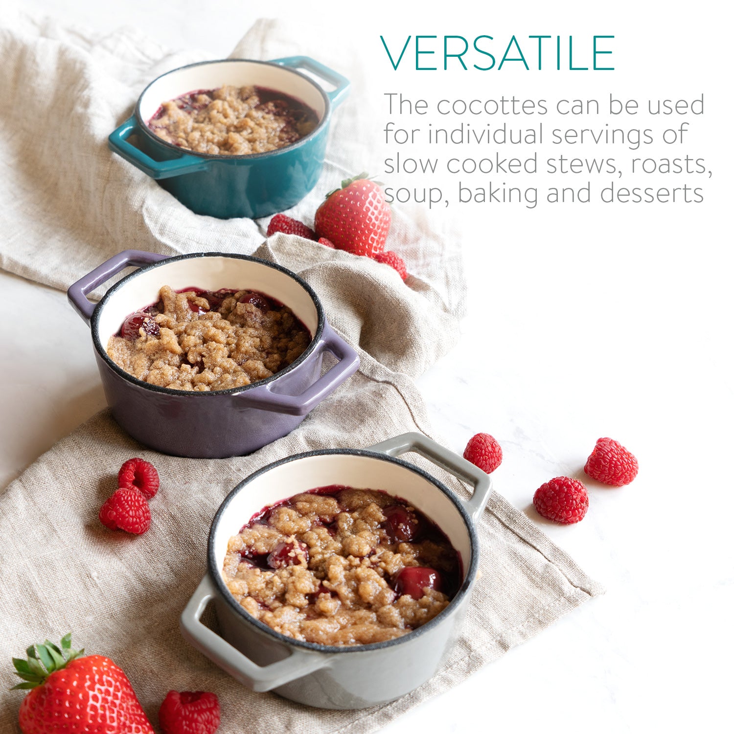 Navaris Στρογγυλλά Κατσαρολάκια - Σετ 4 Μίνι Κατσαρολάκια - 49079.04.01