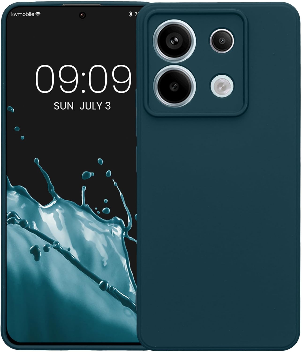 KW Xiaomi Redmi Note 13 Pro 5G / Poco X6 5G Λεπτή Θήκη Σιλικόνης Rubberized TPU - Matte Petrol