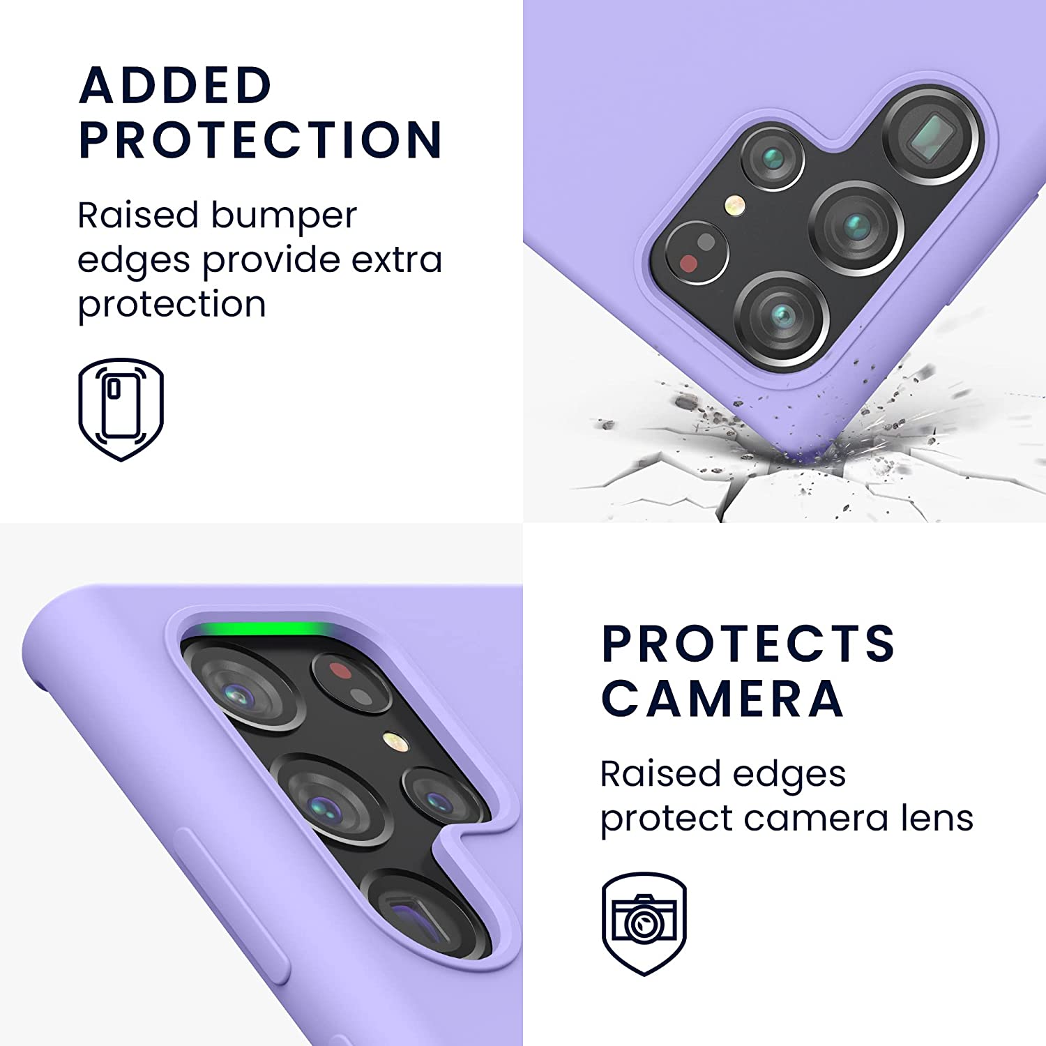 KW Samsung Galaxy S22 Ultra Θήκη Σιλικόνης Rubberized TPU - Lavender - 56765.108