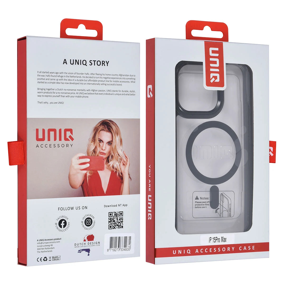 Tuniq iPhone 15 Pro Max - MagSafe Σκληρή Θήκη με Πλαίσιο Σιλικόνης - Μαύρη / Διάφανη