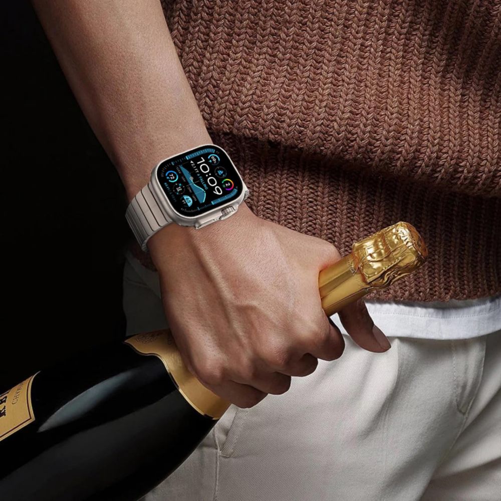 Tech - Protect Λουράκι Apple Watch 8/9/10/11 - SE (1/2/3) - Ultra (1/2/3) – 44/45/46/49mm LinkBand από Ανοξείδωτο Ατσάλι - Silver