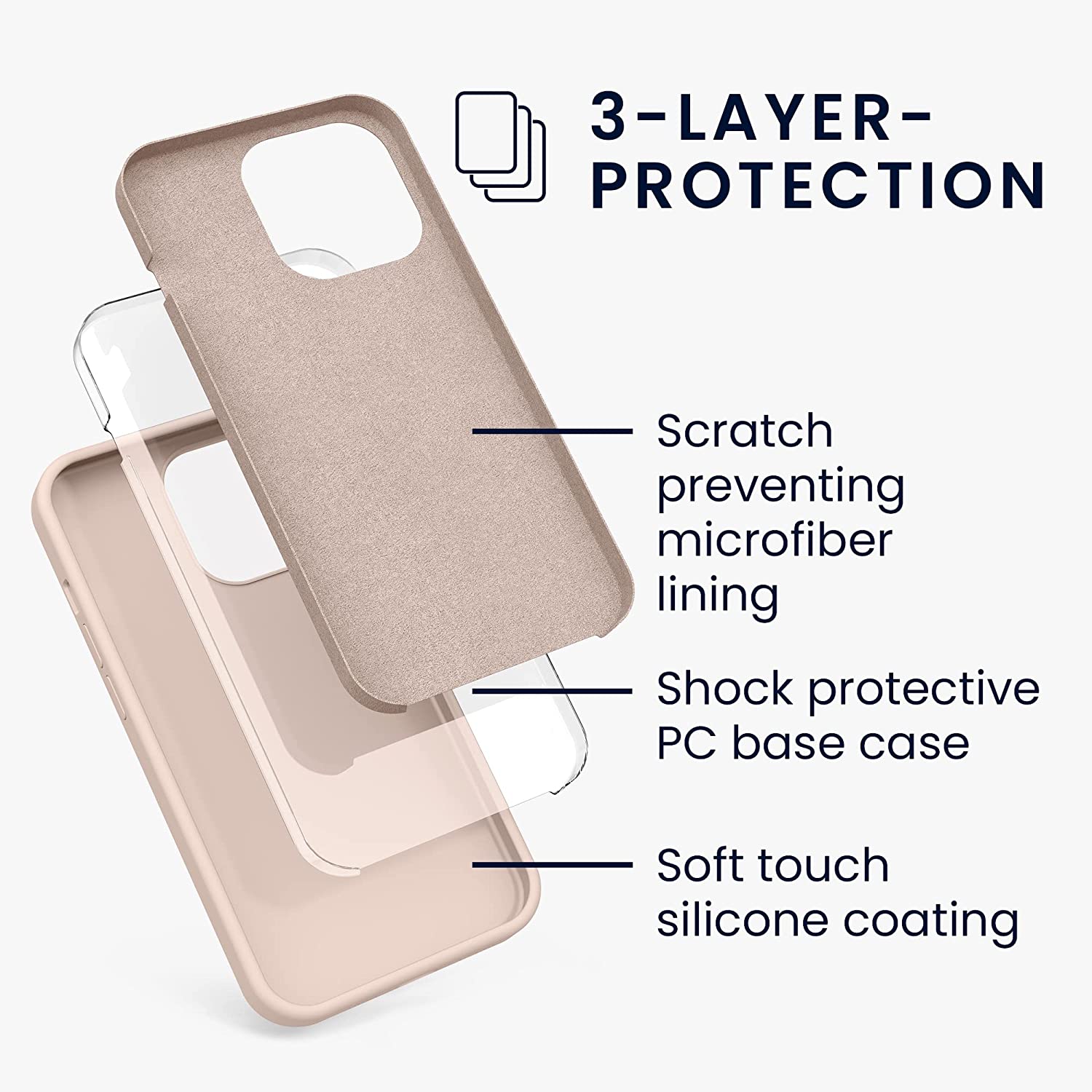 KW iPhone 13 Pro Θήκη Σιλικόνης Rubberized TPU - Coconut Swirl - 55880.225