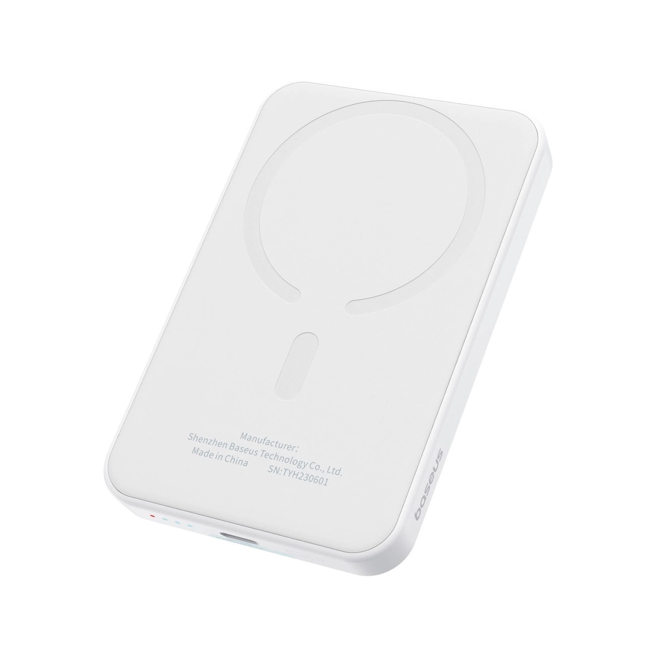Baseus Magnetic Mini Ασύρματο MagSafe PowerBank 5000mAh 20W με Καλώδιο Type-C to Type-C - White - P10022107223-00
