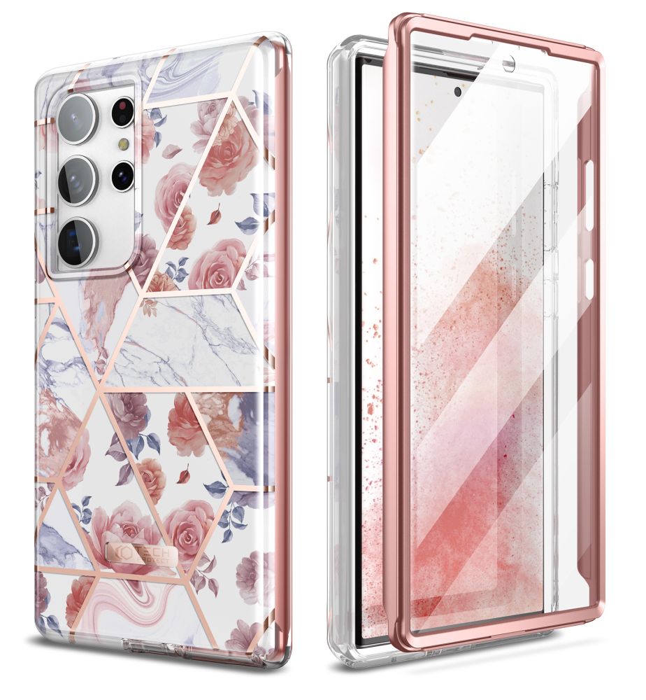 Tech - Protect Samsung Galaxy S23 Ultra Velar Θήκη 360 Full Body με Προστασία Οθόνης - Marble