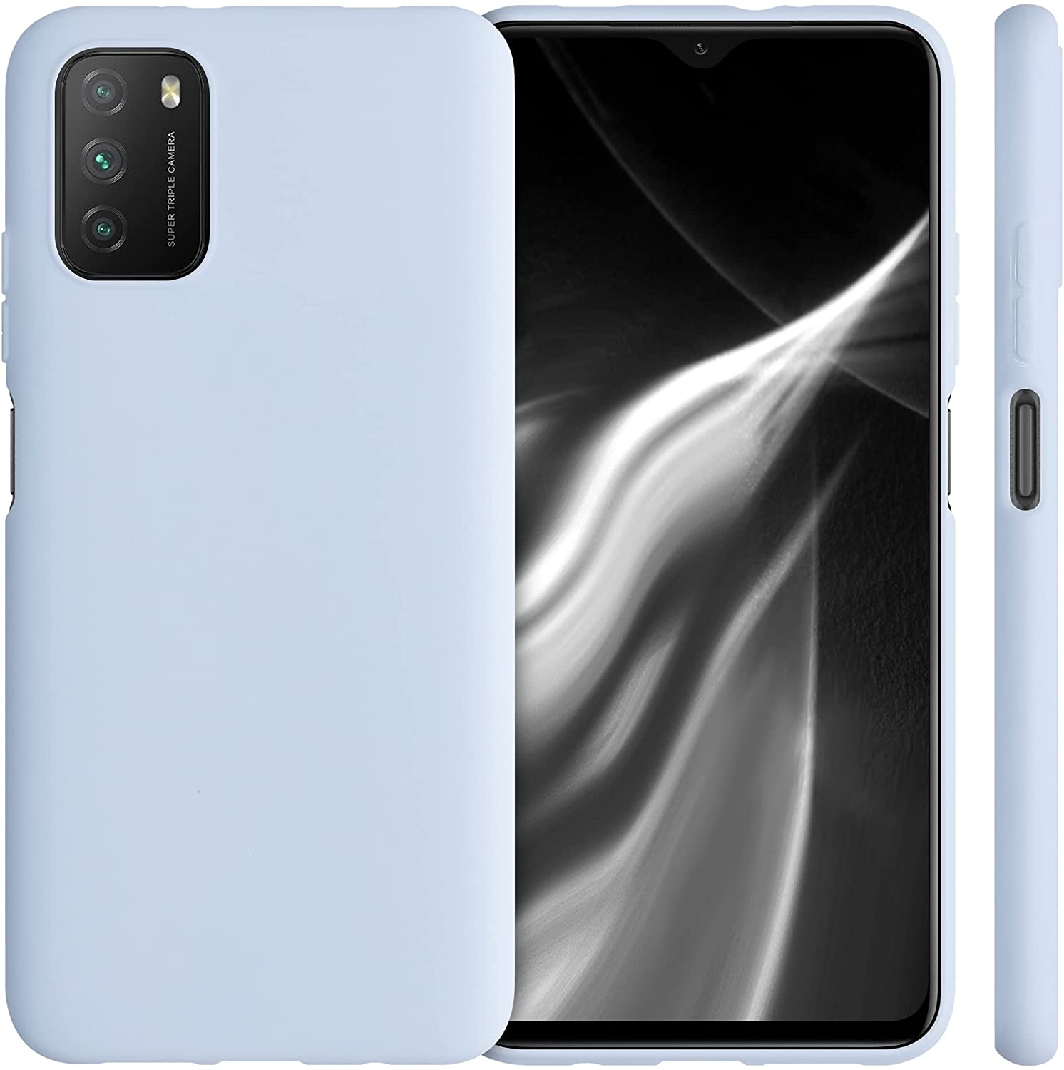 KW Xiaomi Poco M3 Θήκη Σιλικόνης TPU - Light Blue Matte - 53971.58
