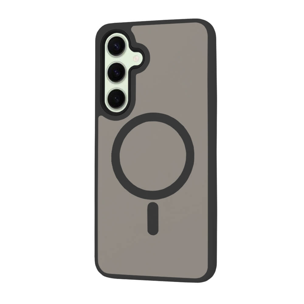 Techsuit Samsung Galaxy S25 - HaloFrost MagSafe Series - Σκληρή Θήκη με Πλαίσιο Σιλικόνης - Black