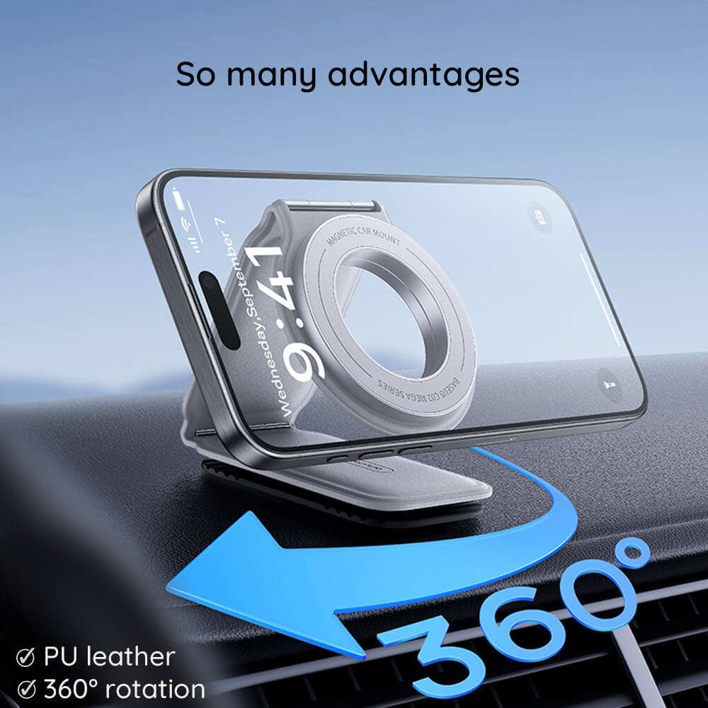 Baseus PrimeTrip Series C02 Αναδιπλούμενη Μαγνητική Βάση Αυτοκινήτου για το Ταμπλό - Cluster Black