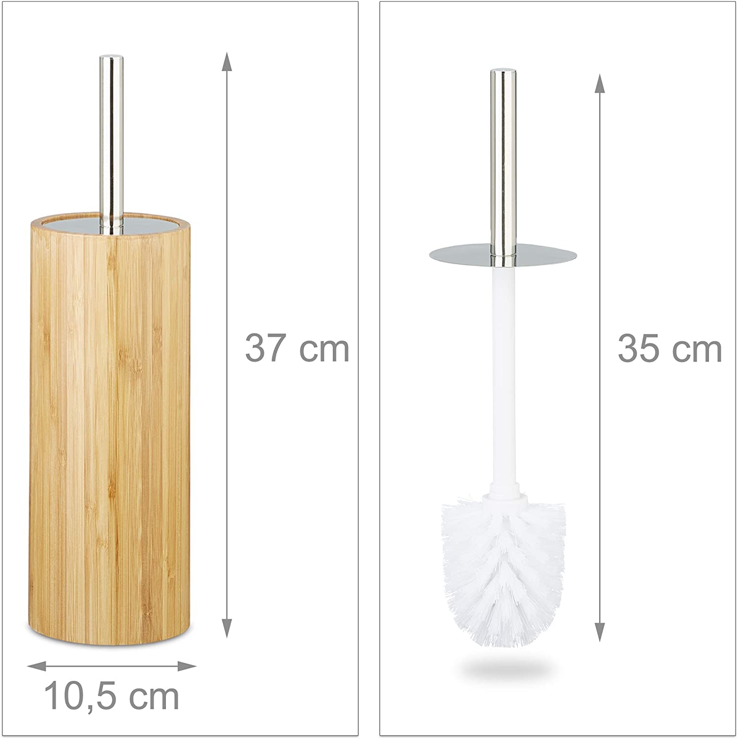 Relaxdays Πιγκάλ Μπάνιου από Μπαμπού - Natural - 4052025222239