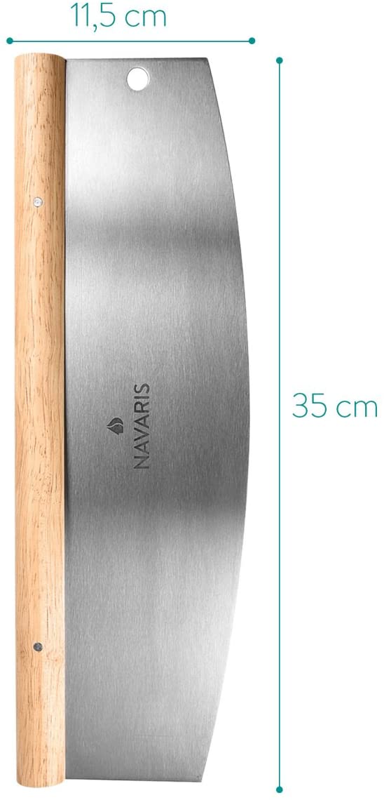 Navaris Μαχαίρι για Πίτσα από Ανοδείδωτο Ατσάλι - 35 cm - Brown - 44350.01