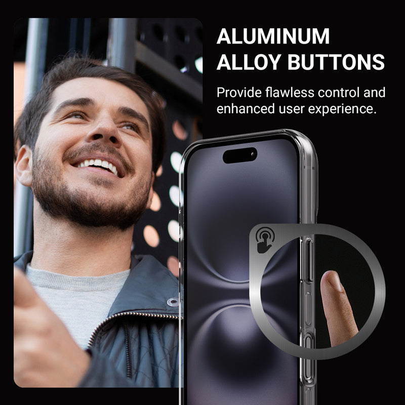 Crong iPhone 16 Clear Mag Pro - Σκληρή Θήκη με MagSafe - Black