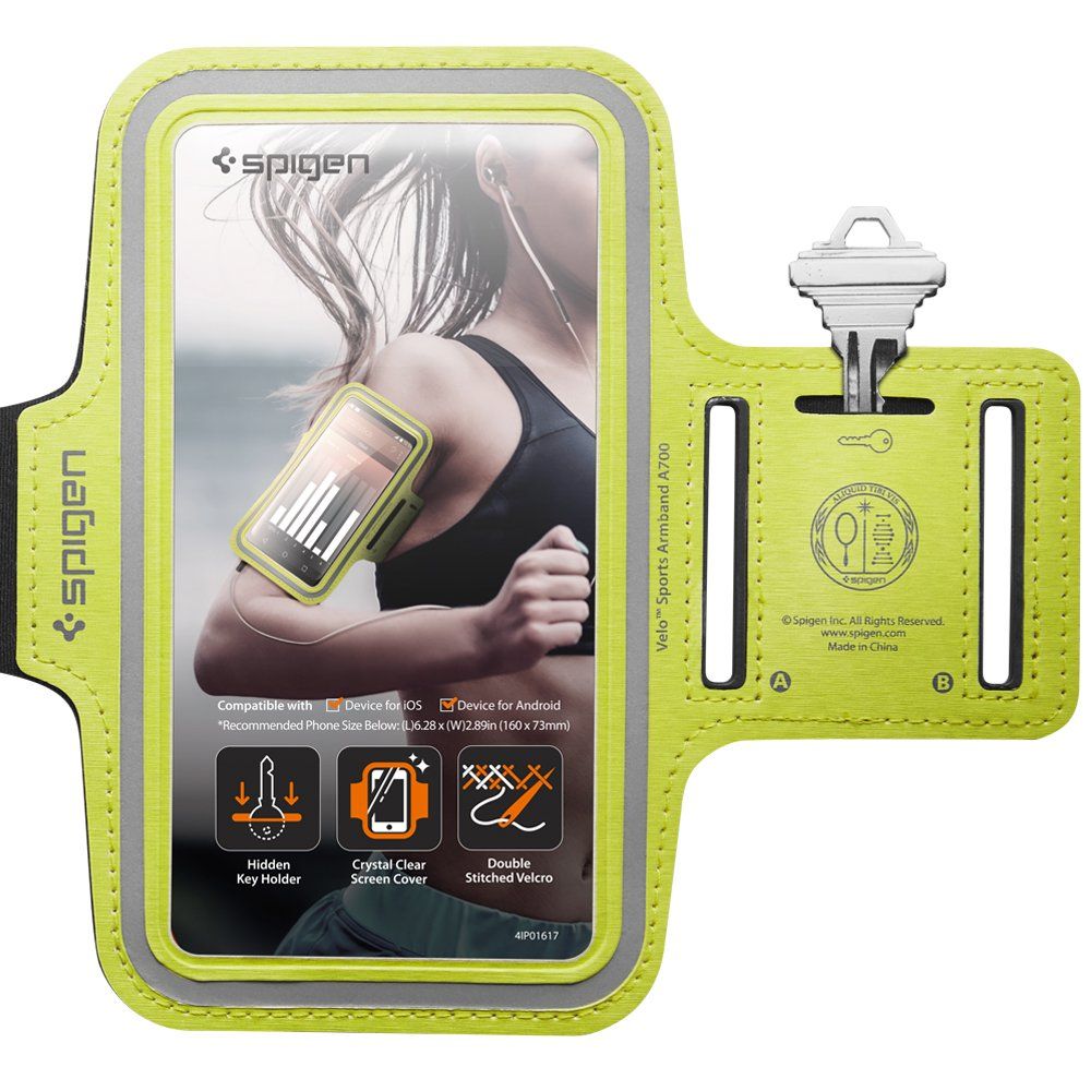 Spigen A700 Universal Sport Armband για Smartphones 6.5'' - Neon Green
