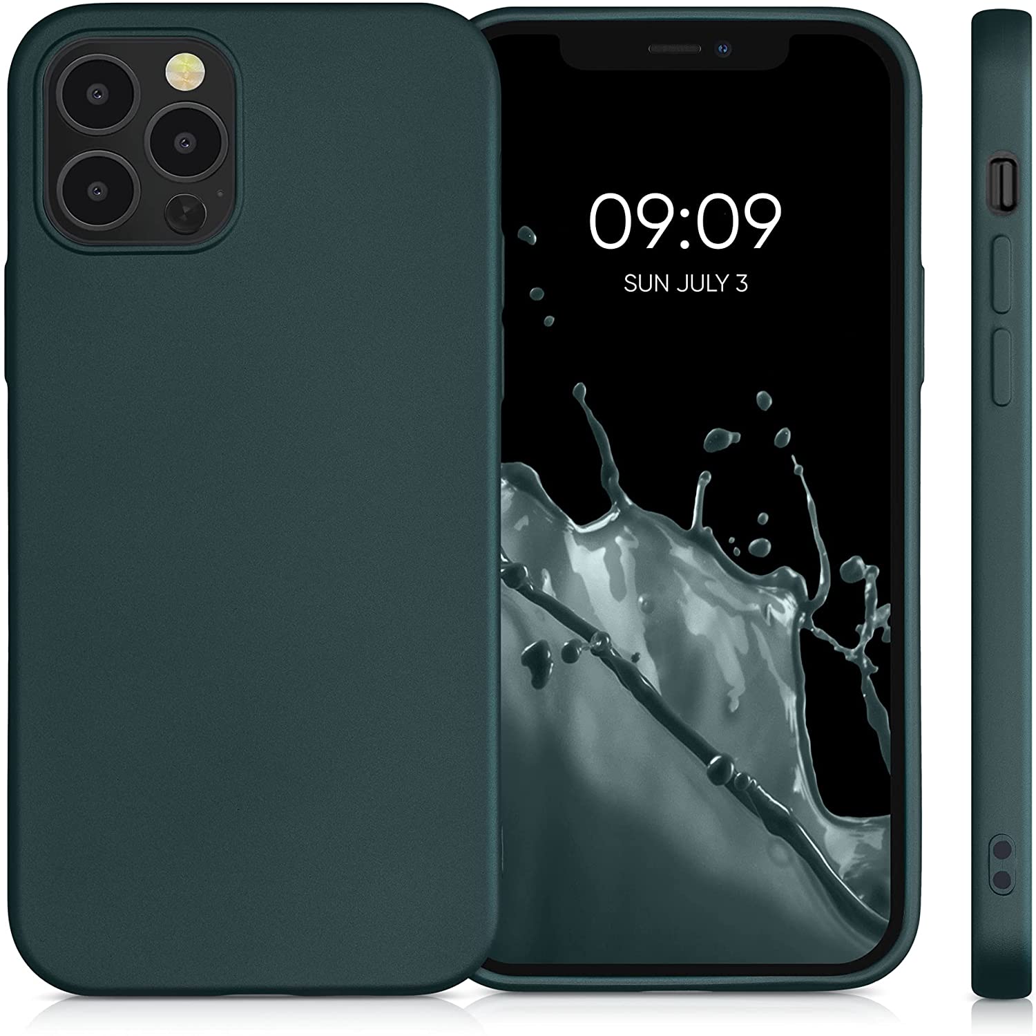 KW iPhone 12 / iPhone 12 Pro Θήκη Σιλικόνης TPU - Metallic Teal - 56114.14