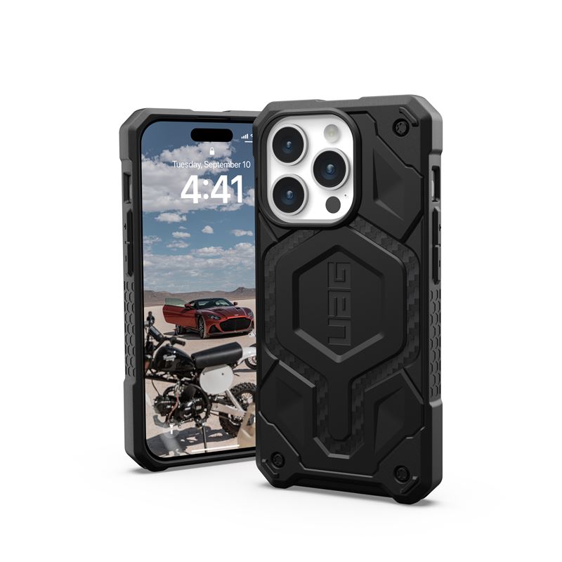 UAG iPhone 15 Pro Monarch Pro Series Σκληρή Θήκη με MagSafe - Carbon Fiber