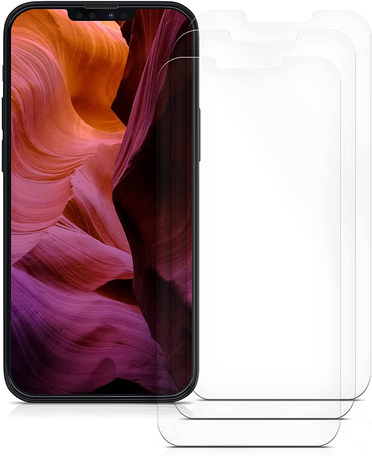 KW iPhone 13 - Τρεις Μεμβράνες Προστασίας Οθόνης - Διάφανες - 56420.1