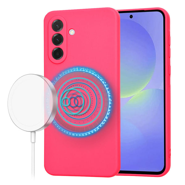 Techsuit Samsung Galaxy A36 5G SoftFlex MagSafe Θήκη Σιλικόνης - Hot Pink